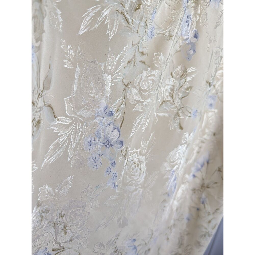 Vintage California Dynasty Ivory Floral Satin Slip Dress M Romantic Lingerie - Picture 7 of 9